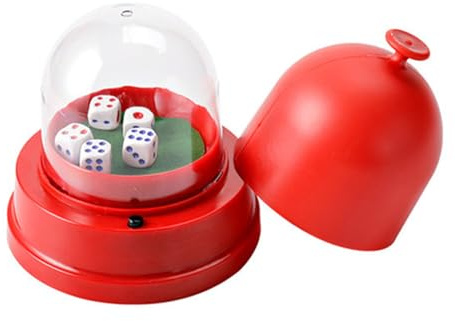 ESTCNK Dices Cup Dadi Vassoio Automatico Dices Roller Cup con 5 Dadi & Elettronici Dices Roller Cup Party Rullo Automatico