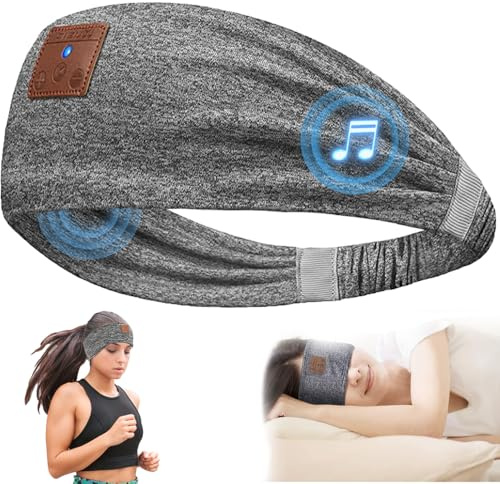 Bandeau Ecouteurs pour Dormir Bluetooth, Masque Nuit Sommeil Casque Anti Bruit Adulte, Original Bandeau Ecouteur de Musique Sport Running Casque sans Fil avec Ultra-Fins HD Stéréo
