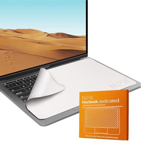 Protection D'écran Et Clavier, Kit De Protection pour Claviers Et Écrans D'ordinateurs Portables - Chiffon De Nettoyage en Microfibre (34 X 22,5 Cm) pour MacBook Pro 15 Et 16 Pouces, Dell XPS,HP