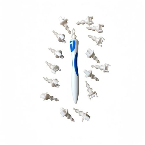 Nettoyant Oreille,Silicone Nettoyage Oreille Kit, Sécurité et Doux Nettoyeur Oreille Spirale, avec 16 Têtes de Rechange de Nettoyage des Oreilles Netoyeur d Oreilles,Cire d'oreille Remover