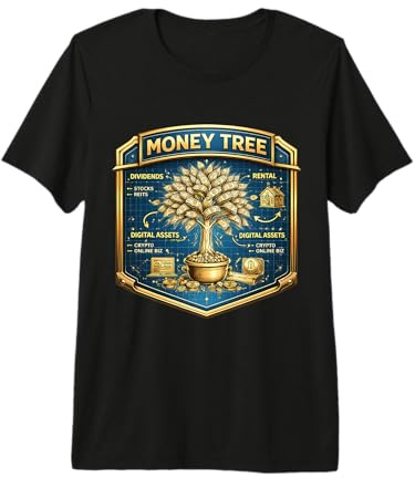Money Tree Financial Freedom Side Hustle Finanza passiva Maglietta Premium