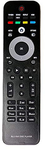 ALLIMITY Télécommande Fit for Philips Blue-Ray Disc Player BDP2700 BDP2800 BDP2850 BDP3000 BDP3100 BDP3200 BDP3280 BDP3380 BDP3406 BDP5100 BDP5180 BDP5406 BDP3406 BDP5100 BDP5180 BDP7300 BDP7500