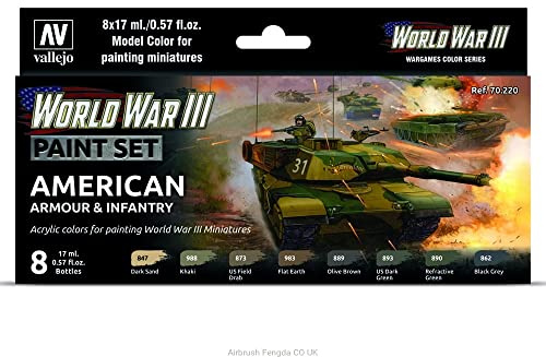 AV Vallejo Model Color Set - WWIII American Armour&Infantry