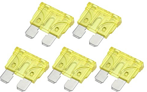A ABSOPRO 5pz Lama Stile Fusibili 20A Lama Stile Fusibili per Auto Barca Giallo