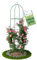 TTL Garden Obelisk Rankhilfe XL 195x40cm grün - Rosen Rankgitter Metall rostfrei für Kletterpflanzen Rosen Clematis - pulverbeschichteter Stahl 195 cm hoch 40cm Ø Rankobelisk für Tomaten Gurken