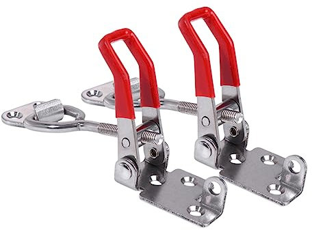 Yardenfun 4pièces Loquet à Bascule Avec Pince Latérale Réglable Pour Porte Armoire Ou Boîte Facile à Verrouiller Et Déverrouiller Outil Manuel