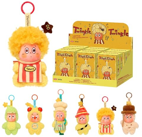 POP MART Twinkle Twinkle Be a Little Star Series - Plush Pendant Blind Box, Random Design Action Figures Collectible Toys Home Decorations, Holiday Birthday Gifts for Girls and Boys, Whole Set