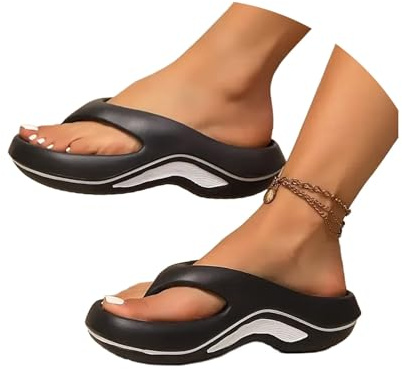 Flip Flops With Arch Support Womens Orthopedic Flip Flops with Arch Support Plantar Fasciitis Walking Recovery Sandals Corrective Sports Sandal Open Toe Thick Cushion Indoor Outdoor