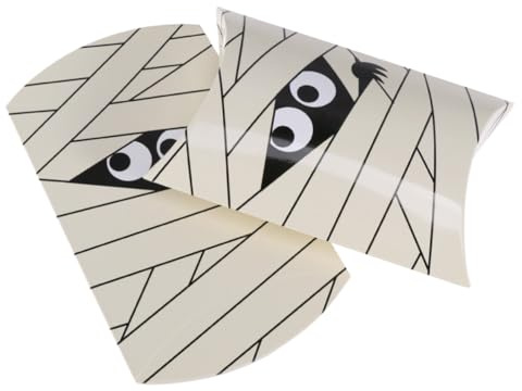 FUNOMOCYA 10 St Mummy Candy Box Personliga godislådor bröllopsdelar lådor Små festfördelar lådor små godisaskar festfavoriter halloween halloween fest kuddgodisaskar