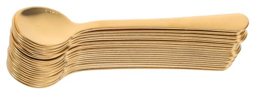 TOVINANNA 20 Cucharas Mini de Café Espresso de Acero Inoxidable 304 Tamaño 75 CM Color Dorado Juego de 20 Piezas para Remover Medir y Servir Especias Postres y Bebidas en Cocina