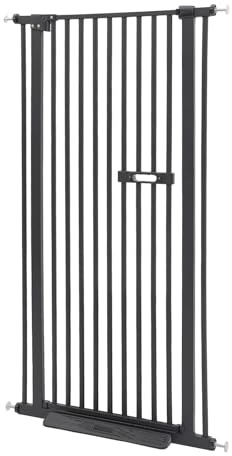 Griglia di protezione per animali domestici extra alta 150 cm, griglia per scale estensibile senza foratura, griglia di protezione per cani e gatti, sicurezza per bambini con porta a chiusura