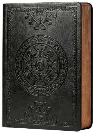 Cuero Libreta A5, Cuaderno Vintage, Cuaderno A5 Hojas Blancas, Negro | Cuero Libretas A5, 288 PáGinas, Papel Suave, Cuaderno Vintage, Block Notes Escritura CóModa, Uso Diario Oficina Estudio
