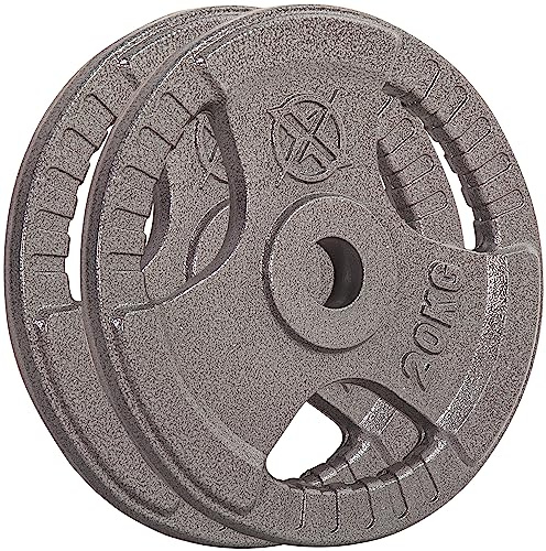 RIP X Pair of Tri Grip 2 Olympic Weight Plates in Cast Iron - 20kg