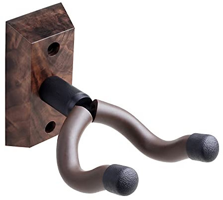 Gitarren Wandhaken,1Stück,Gitarren Ukulelen Wandhalterung,Gitarrenaufhänger,Wandhaken,Halter,Ständer,schwarzes Walnussholz, Gitarrenwandhalterung,Aufhänger für Akustik,Elektro,Gitarre,Bass,Ukulelen