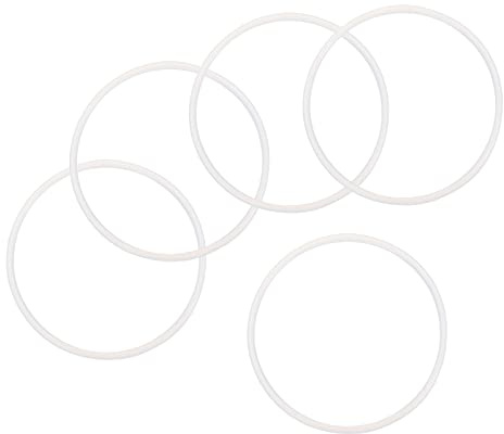 QUARKZMAN Silikon O Ringe 75mm AD 3mm Breite VMQ Versiegeln Dichtungen für Valves Schlauch Reparatur Weiß 5Pack