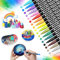Shadcoler Rotuladores Acrílicos para Piedras Impermeables, 18 Colores, 0,7 mm Rotuladores para Pintar Piedras para Vidrio, Madera, Cerámica, Lienzo, Manualidades de Pascua y Navidad, Niños