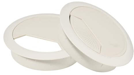 2 Pcs Desk Grommet 80mm, Desk Cable Grommet, Desk Cable Hole Cover, Cable Grommet, Desk Hole Cover(Gray White)