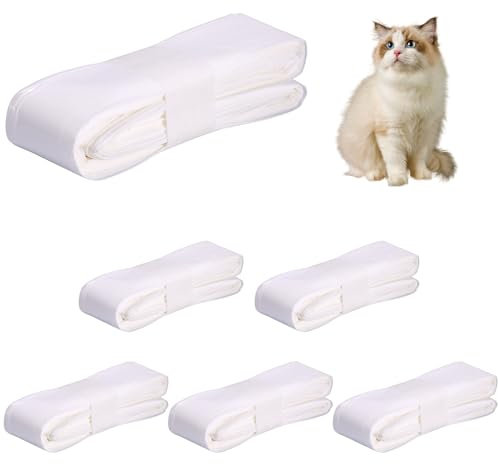 Bwetomk 6pcs Diaper Pail Refill Bags Set, Disposal Nappy Bin Refills Compatible with Angelcare, Tommee Tippee, Genie, Munchkin, Maximum Capacity 280 Diapers for Baby Diaper Bucket Nappy Bin (White)