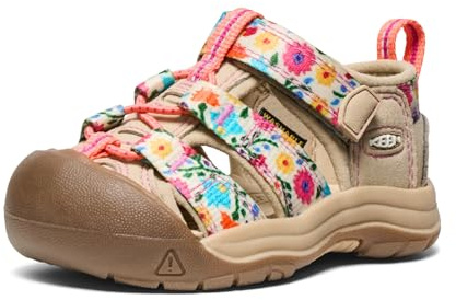 KEEN Unisex-Child Newport H2 Closed Toe Water Sandals, Safari/Birch, 7
