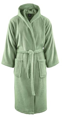 GUZZINI Classic - Peignoir de Bain Femme et Homme en Éponge avec Capuche, Ceinture et Poches 100% Coton Certifié OekoTex, Peignoir Homme Femme Doux Absorbant, Peignoirs Durables Résistants aux Lavages