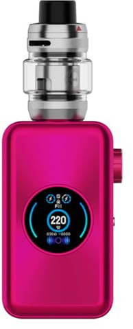 Vaporesso GEN MAX Kit | 220W Vaporesso GEN MAX Mod -Vape DL - 6ml Auto-Open Top iTank T Clearomizer Fit GTI Mesh Coil (Gti 0.2Ω/ 0.4Ω) E Cigarette Vaporizer No Nicotine No Liquid (Rosa caldo)