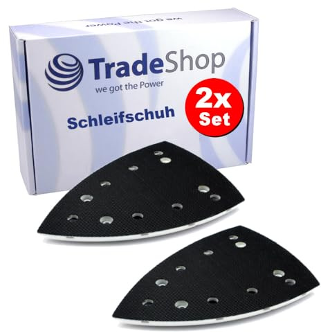 2 x Trade-Shop slipskor/slipplatta 100 x 150 mm kompatibel med Festool DS400, DTSC400 ersätter 493723 (SSH-STF-Delta100 x 150/7) deltaslipmaskin