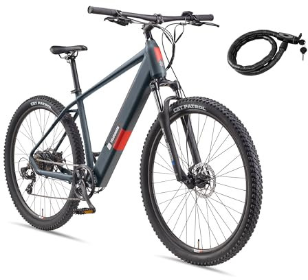 TELEFUNKEN E-Bike 29 Zoll Fahrrad für Damen & Herren | Pedelec Mountainbike mit 7-Gang Kettenschaltung | Elektrofahrrad 250 W Heckmotor | 468 Wh Li-Ion Akku | MTB Hardtail EBike