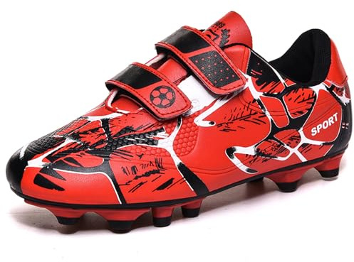 BAODLE Chaussures de Football Enfant FG/AG Professionnel Plein Air pour Garçon Football Boots TF Chaussures d'Entraînement de Football Adolescents Basses Antidérapant