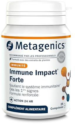 Metagenics Immune Impact Forte - Vitamine D, Zinc, Sélénium & Thé Vert - Soutien Immunitaire & Défenses Naturelles - Sans Gluten, Sans Lactose, Végétarien - 28 Comprimés - 2 Semaines