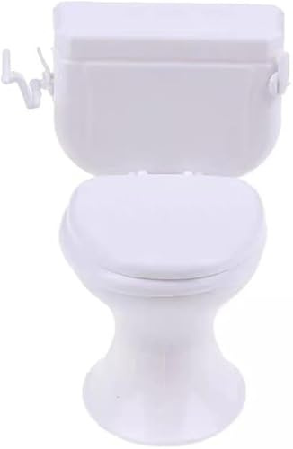 Mobilier de maison de poupée blanche modèle salle de bain miniature toilettes pour poupée miniature meubles de salle de bain accessoires maison de poupée