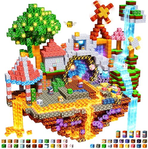 COOLJOYA Construction Magnetique Enfant, 𝟓𝟎𝟕 𝐩𝐢è𝐜𝐞𝐬 Magnetic Blocks 3+ Jeux, Bloc de Cube Magnétique de pour Garçon et Fille, Jouet Créatif Montessori pour Enfants 3 4 5 6 7 8 9 10 Ans Jeu