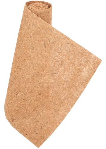 SHINEOFI Tapete Protector de Fibra de Natural para Reptiles y Mascotas Alfombra Transpirable y Permeable al Aire y Agua Tamaño 05X2M Sustrato Biodegradable para Terrarios y Protección