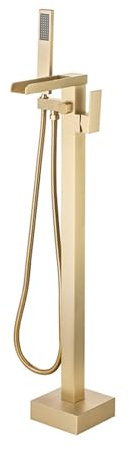 MRKU Grifo de bañera de pie con rotación de 360° y 2 Funciones.