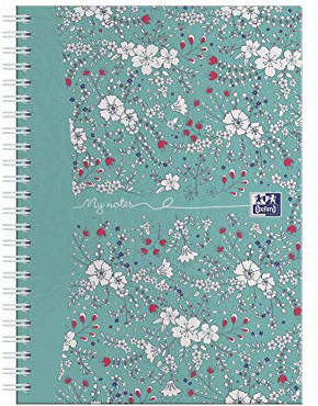 Oxford Floral A5 Hard Cover Wirebound Notebook, Ruled, 140 Pages, Scribzee Enabled