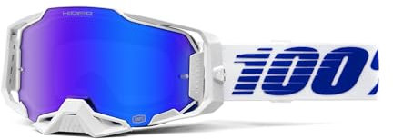 100% MÁSCARAS ARMEGA HIPER Goggle Izi - blaue verspiegelte Gläser, 196261000177