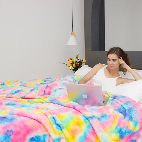 MUGD Fleecefilt rosa prydnadsfilt filt för soffa mjuk lätt plysch mysiga mikrofiberfiltar