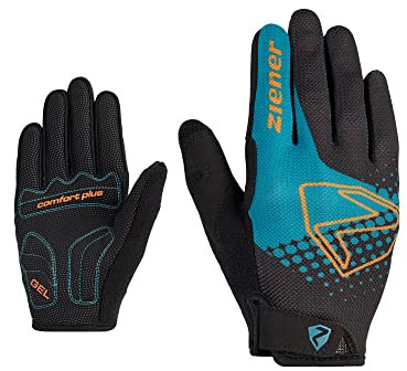 Ziener Kinder Colo Fahrrad/Mountainbike/Radsport-Handschuhe | Langfinger - atmungsaktiv,dämpfend, Crystal Blue, S