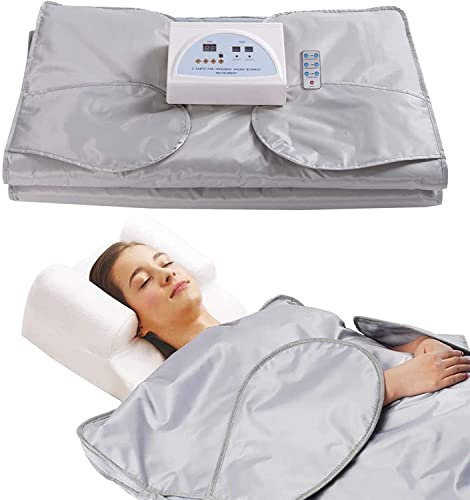 SONLED Couverture de Sauna Infrarouge Portable, Couverture de Sauna Oxford pour Perte de Poids et détox avec télécommande, Gaine de Perte de Poids pour Salon de beauté, Spa et Usage Domestique