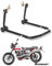 Jopassy Béquille de moto - Support de montage arrière pour moto - Jusqu'à 300 kg - Support de roue pour roue arrière - Aide au montage (roue arrière, noir)