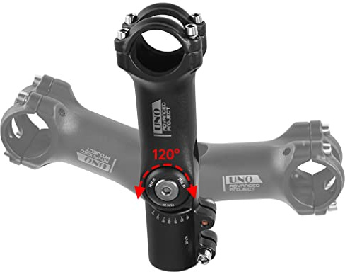 BESNIN Adjustable Bike Stem 0-120 Degree for 31.8 mm 90mm stem, Adjustable MTB Stem Mountain Bike Handlebar Stem for Bicycle, Road Bike, MTB, BMX, Cycling