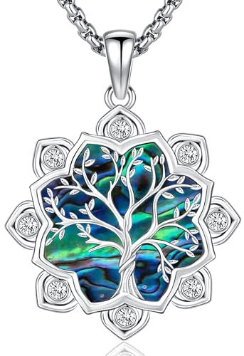 Aniu Collar Árbol de la Vida Plata de Ley 925 para Mujer, Colgante Árbol de la Vida con Circón, Collar Plata Árbol de la Vida Joyería Árbol de la Vida para Mujer Niñas