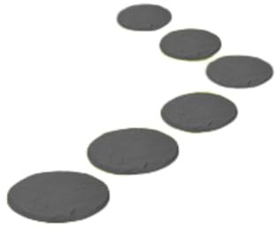 Pierres de Marche Rondes, Pierres de gué Décoratives en Résine de Polypropylène avec Piquets de Sol pour Allée de Jardin de Pelouse, Ajoutent de la beauté et de la fonctionnalité