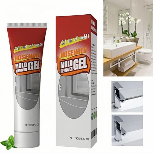 Mould Remover Gel,Household Highly Effective Mould and Mildew Remover,Powerful Deep Cleaning Black Mould Remover,Mould Remover for Washing Machines,Bathroom and Kitchen Tile Gaps, Wall Cleaning