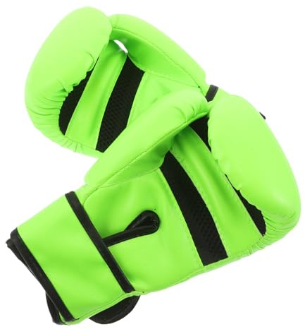 FUNOMOCYA Guantoni da Boxe per 8Oz Imbottitura in Schiuma Guanti da Sparring Mma e Kickboxing per Allenamento Arti Marziali Guanti da Sacco per Ragazzi Colore Verde Chiaro