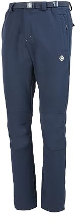 Izas - Pantalón de Senderismo para Hombre - Pantalón Trekking Impermeable y con Bolsillos de Cremallera - Bajo Ajustable Que Protege del Frío - Secado Rápido - Chamonix FW Azul Oscuro - XL