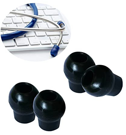 Ersatz-Ohrstöpsel für Stethoskope, universelle weiche Ohrstöpsel, Schwarz, 2 Count (Pack of 1)