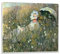kunst für alle Glasbild: Claude Monet In der Blumenwiese, hochwertiges Wandbild, brillanter Druck auf Echtglas, 80x60 cm