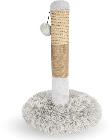 Ligo - Albero Tiragraffi in juta per Gatti adulti, palo graffiabile grande altezza per Gatti in Corda di Sisal, Albero palo Tiragraffi Gatto. (NUVOLA)