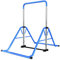 Kegoupdys Barra de gimnasia plegable horizontal con anillos de gimnasia de altura ajustable de 45 a 61 pulgadas, equipo de gimnasia para interiores y exteriores para niños de 3 a 12 años