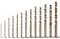 HSAWBIT M35 HSS DRILL BIT SET (1.5-6.5mm/13PCS)/ METAL DRILL BITS FOR HARD STEEL/COBALT SMALL DRILL BITS FOR STAINLESS STEEL/CAST IRON